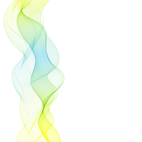 Fluxo de onda colorido transparente em um fundo branco. resumo contexto. — Fotografia de Stock