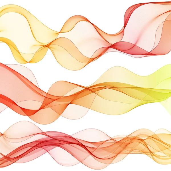 Ensemble d'éléments de design abstraits ondulés. Flux de vagues. eps 10 — Image vectorielle