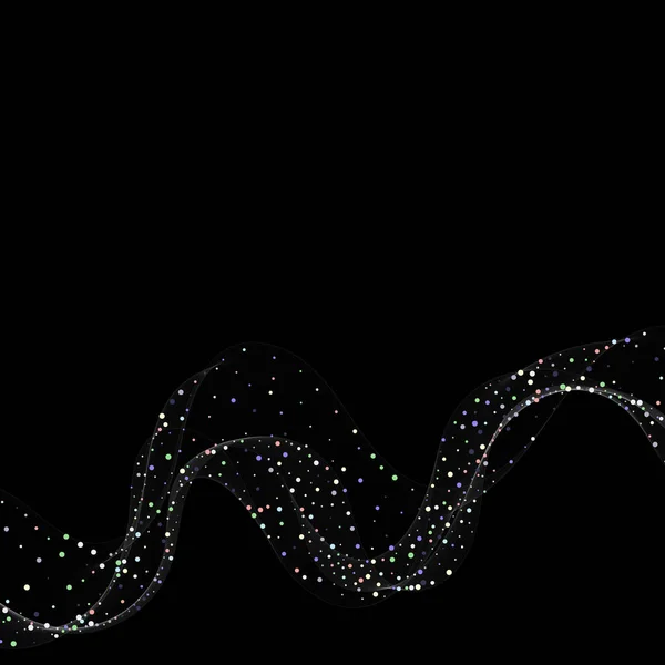 Колір Блискучий фон з хвилею. Фальсифікація частинок. святковий фон. епс 10 — стоковий вектор