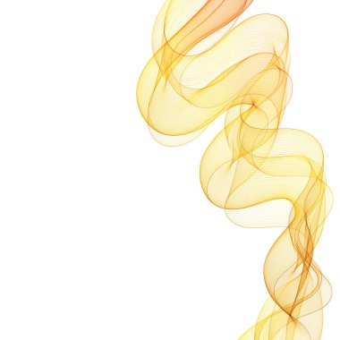 Soyut vektör arkaplanı, broşür, web sitesi, broşür tasarımı için turuncu dalgalı çizgiler. Görüntü Efektleri 10