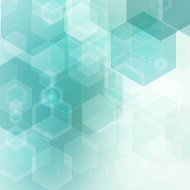 Soyut Altıgen Arkaplan. Vektör. Bilim veya teknoloji sunumu için şablon tasarımı