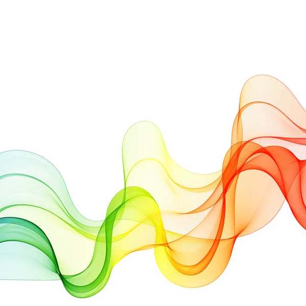 Abstrakter Wellenvektorhintergrund Regenbogengewellte Linien Für Broschüren Webseiten Flyer Design Frequenzwelle — Stockvektor