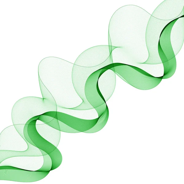 Αφηρημένο Διανυσματικό Υπόβαθρο Πράσινες Κυματιστές Γραμμές Για Φυλλάδιο Ιστοσελίδα Σχέδιο — Διανυσματικό Αρχείο