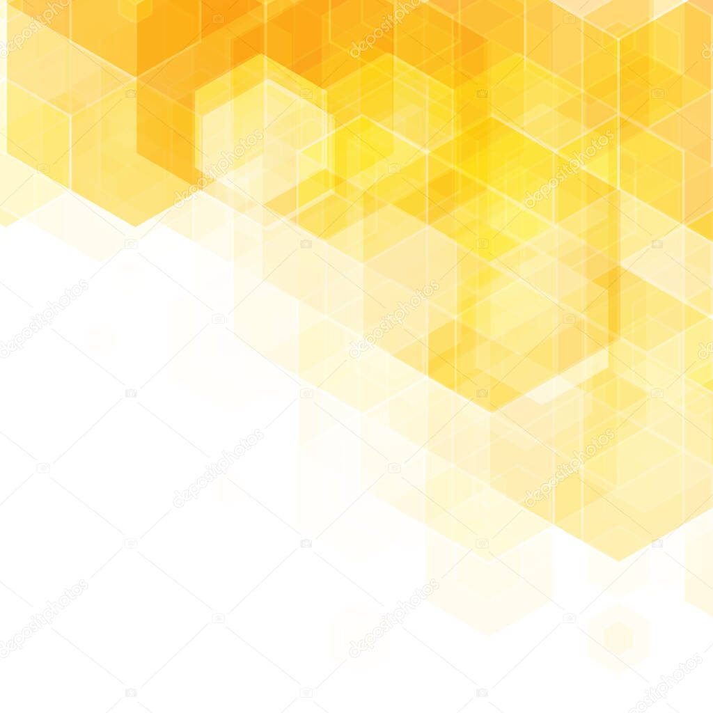 Abstract yellow hexagon background. layout for the presentation. template for business design. eps 10