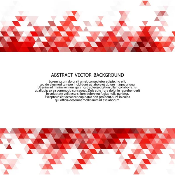 Fondo rojo abstracto. Ilustración geométrica. Triángulo vectorial. Estilo poligonal. eps 10 — Vector de stock