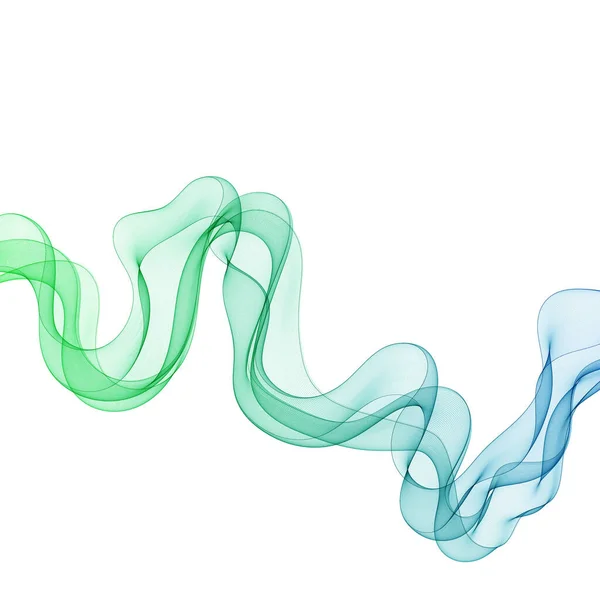 Абстрактная Волна Фон Рекламы Вектор Красочная Линия Синий Белый — стоковый вектор