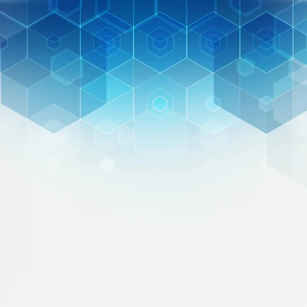 Hexagon Kék Háttér Absztrakt Sablont Prezentáció Szórólap Design Aket Banner — Stock Vector