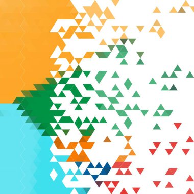 Renkli soyut geometrik arkaplan. Vektör şablonu, düzen. Çokgen tarzı. 10 saniye.