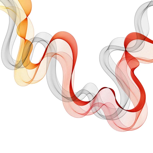 Abstrakt vektor bakgrund. Design element - färgade vågor. Röd och svart. Mall för reklam, datorbakgrund — Stock vektor