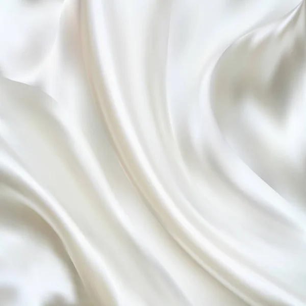 Witte Satijn Silky Cloth Stof Textiel Drape Met Crease Wavy — Stockfoto