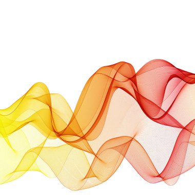 Beyaz arkaplanda turuncu kırmızı soyutlama dalgası var. Reklam düzenleme sistemi. Vektör grafikleri. Eps 10