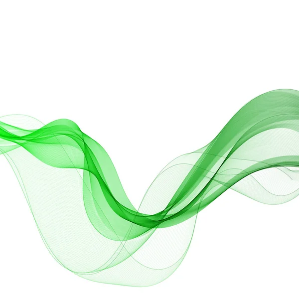 Abstracto Onda Fondo Publicidad Vector Colorido Línea Verde Blanco — Vector de stock