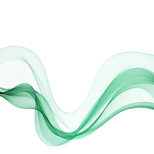 Abstrato Onda Fundo Publicidade Vetor Colorido Linha Verde Branco — Vetor de Stock