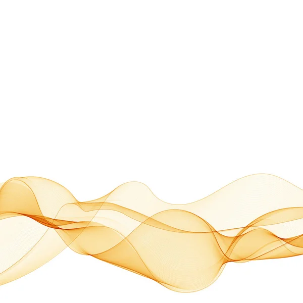 Апельсиновая Абстракция Волна Выделена Белом Фоне Рекламный Макет Векторная Графика — стоковый вектор