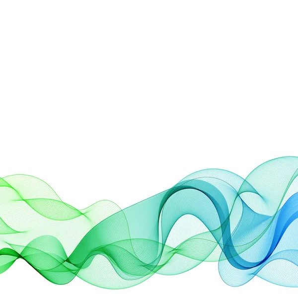 Abstrakte Illustration Hintergrund Vektorblaue Welle Gestaltungselement — Stockvektor