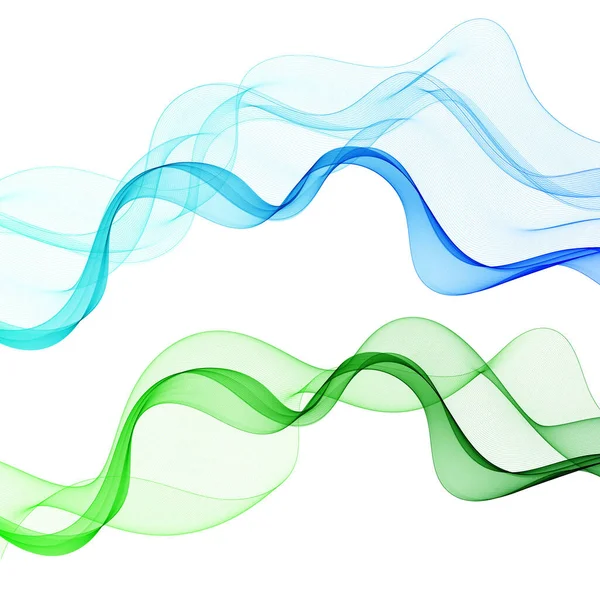 Set Abstrakter Farbiger Wellen Vektorhintergrund Gestaltungselement — Stockvektor