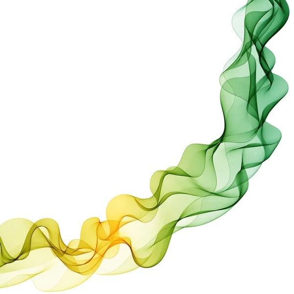 緑の抽象ベクトル波 プレゼンテーションの背景 広告バナー — ストックベクタ