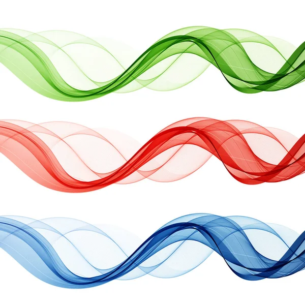 Farbige Wellen Abstrakte Vektorgrafiken — Stockvektor