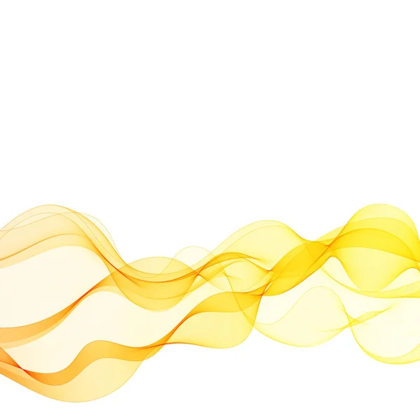 Желтые Волнистые Линии Абстрактный Векторный Элемент — стоковый вектор