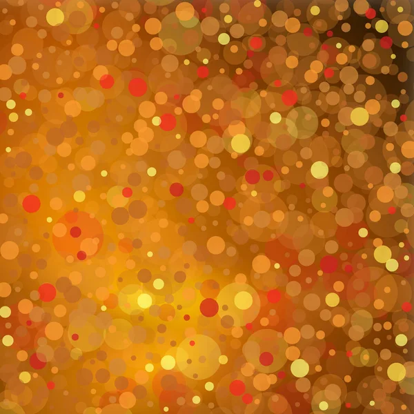 Gouden Gloeiende Cirkels Bokeh Elementen Abstracte Vectorillustratie — Stockvector