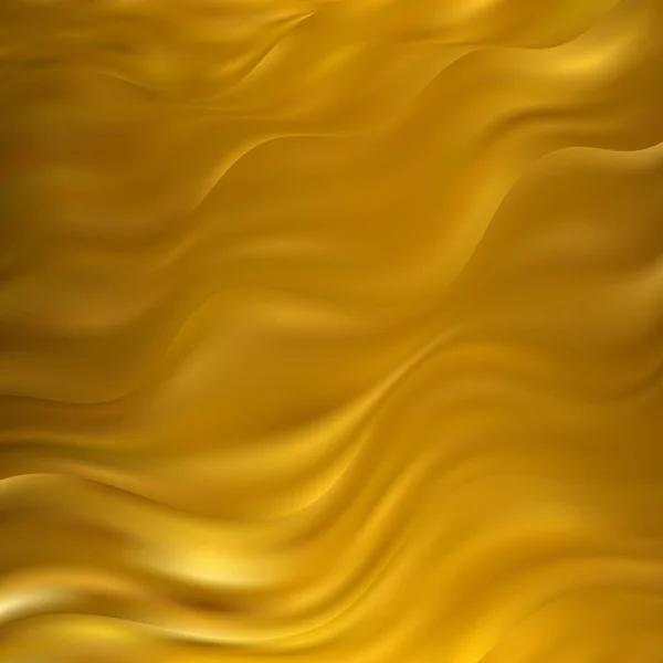 Jedwabiście Złoty Materiał Odzież Tekstylia Piękno Moda — Wektor stockowy
