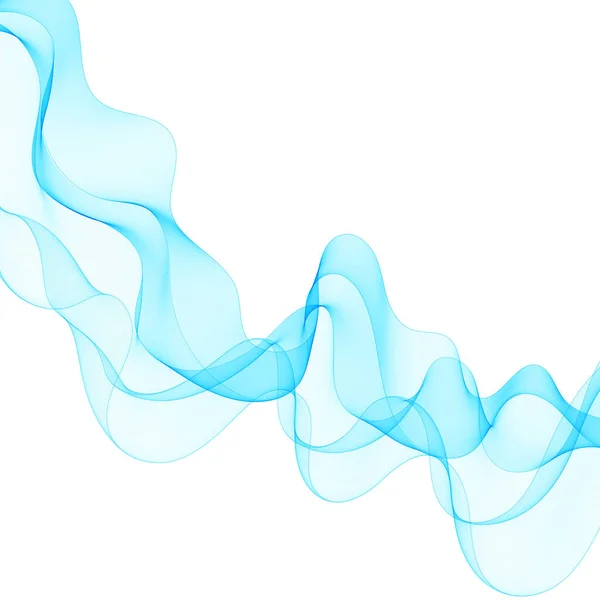Abstraktní Modrá Vlna Prvek Návrhu Vektoru — Stockový vektor