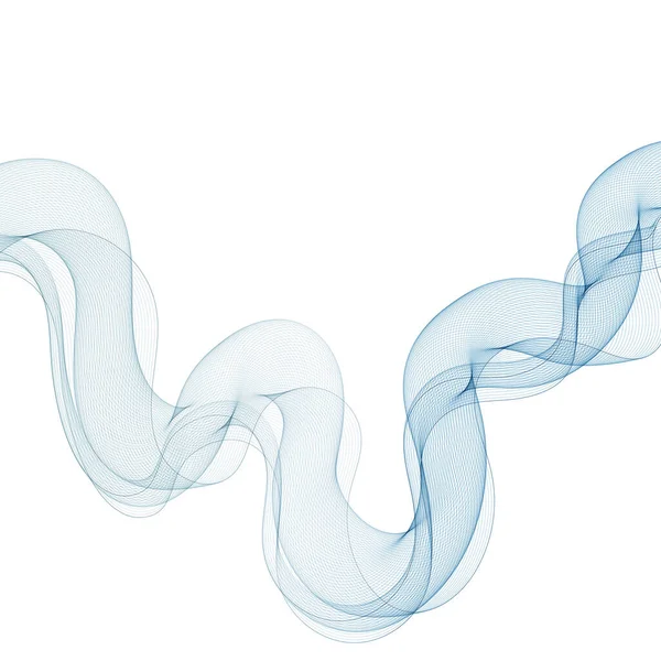 Абстрактный Голубой Волновой Вектор Фон — стоковый вектор