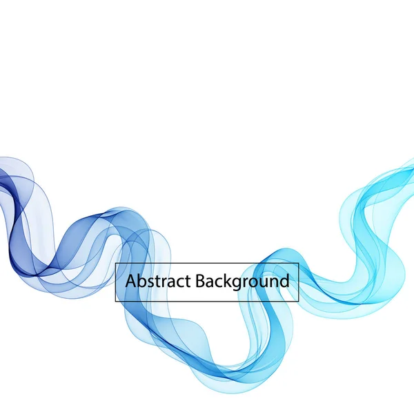 Abstract Blue Wave Vector Background Blue Wave Flow — Stock Vector