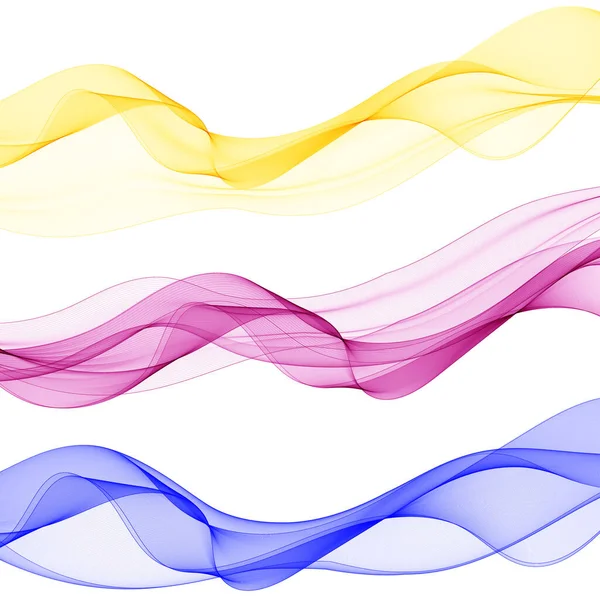 Farbige Wellen Bunte Helle Abstrakte Linien — Stockvektor