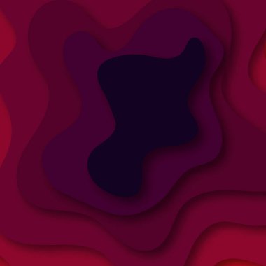 Soyut arkaplan. Sıvı şekiller. Dinamik bayrak tasarımı. Poster, web, reklam, sayfa, kapak, duyuru, tebrik kartı tanıtımı için yaratıcı illüstrasyon Kağıt kesimi