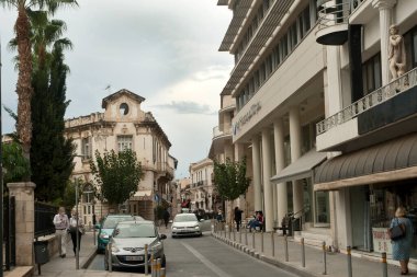 Limasol, Kıbrıs, 11 Kasım 2020: Eski kentteki şehir hayatı 