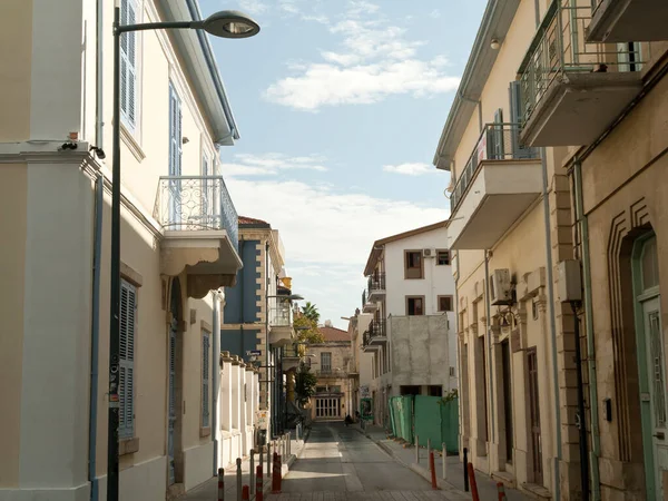 Limassol Cyprus November 2020 Вузька Вулиця Старому Місті — стокове фото