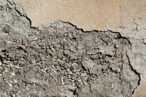 Konsistens Gammal Grov Betongvägg Med Avflagnande Gips — Stockfoto