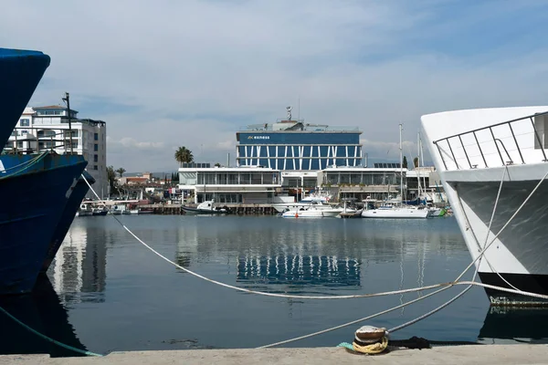 Limassol Cyprus January 25Th 2021 View Old Port Overcast Winter — Fotografia de Stock