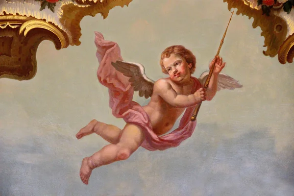 Fresco van prachtige engel — Stockfoto