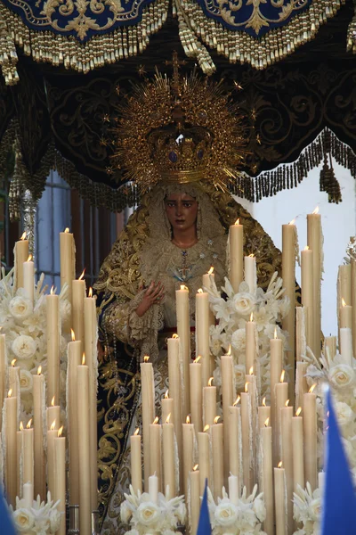 Virgen de la Estrella, Domingo de Ramos, Jerez, Španělsko — Stock fotografie