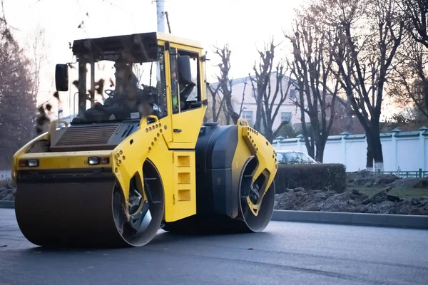 Asfalto Alisado Máquina Reparación Carreteras — Foto de Stock