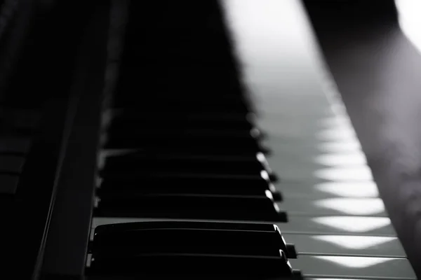 Zwart Wit Pianotoetsen — Stockfoto