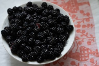 Masadaki böğürtlenler