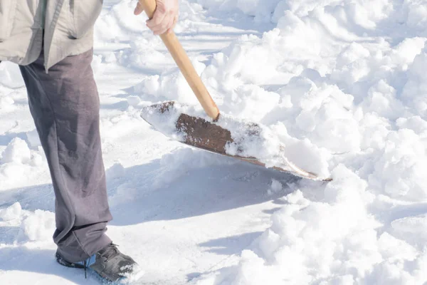 Snow Removal Snow Shovel — Stock Photo, Image