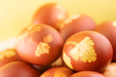 Paskalya tatili için boyanmış yumurtalar.