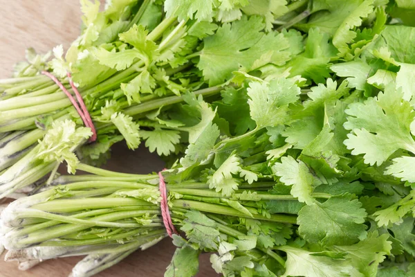 Fresh Herbs Wooden Background — Stock Photo, Image