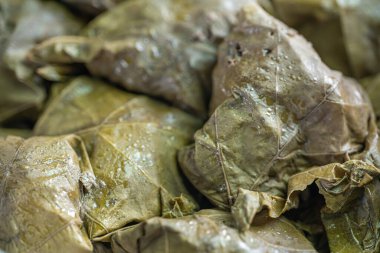 Arka plan veya doku olarak pişirilmiş dolma