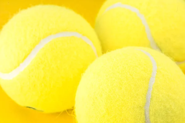 Palle Tennis Sfondo Giallo — Foto Stock
