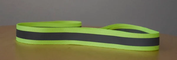 Stylish reflexive yellow ribbon. Accesories for dog collar