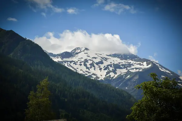 Pohled Glossglocknerskou Vysokohorskou Silnici Jezera Údolí — Stock fotografie
