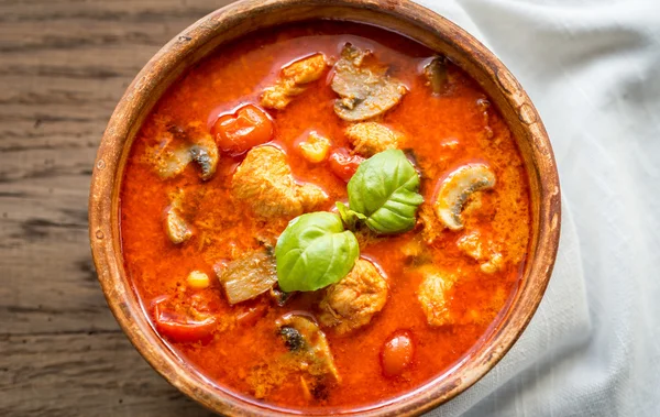 Curry de pollo rojo tailandés — Foto de Stock