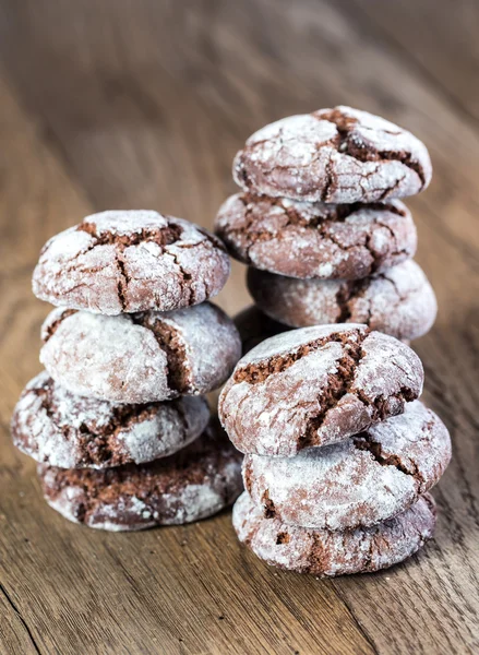Choklad cookies på nära håll — Stockfoto