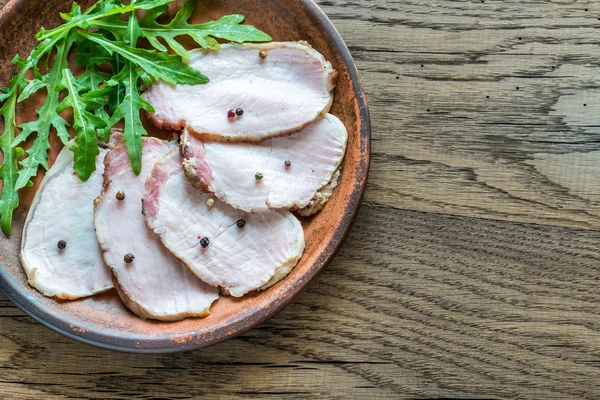 Fırında etli taze roket salata