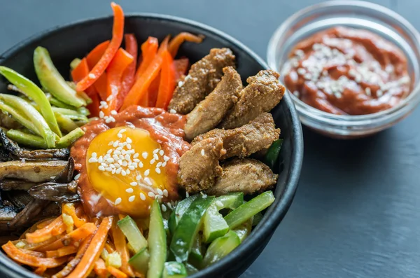 Μπολ με bibimbap — Φωτογραφία Αρχείου